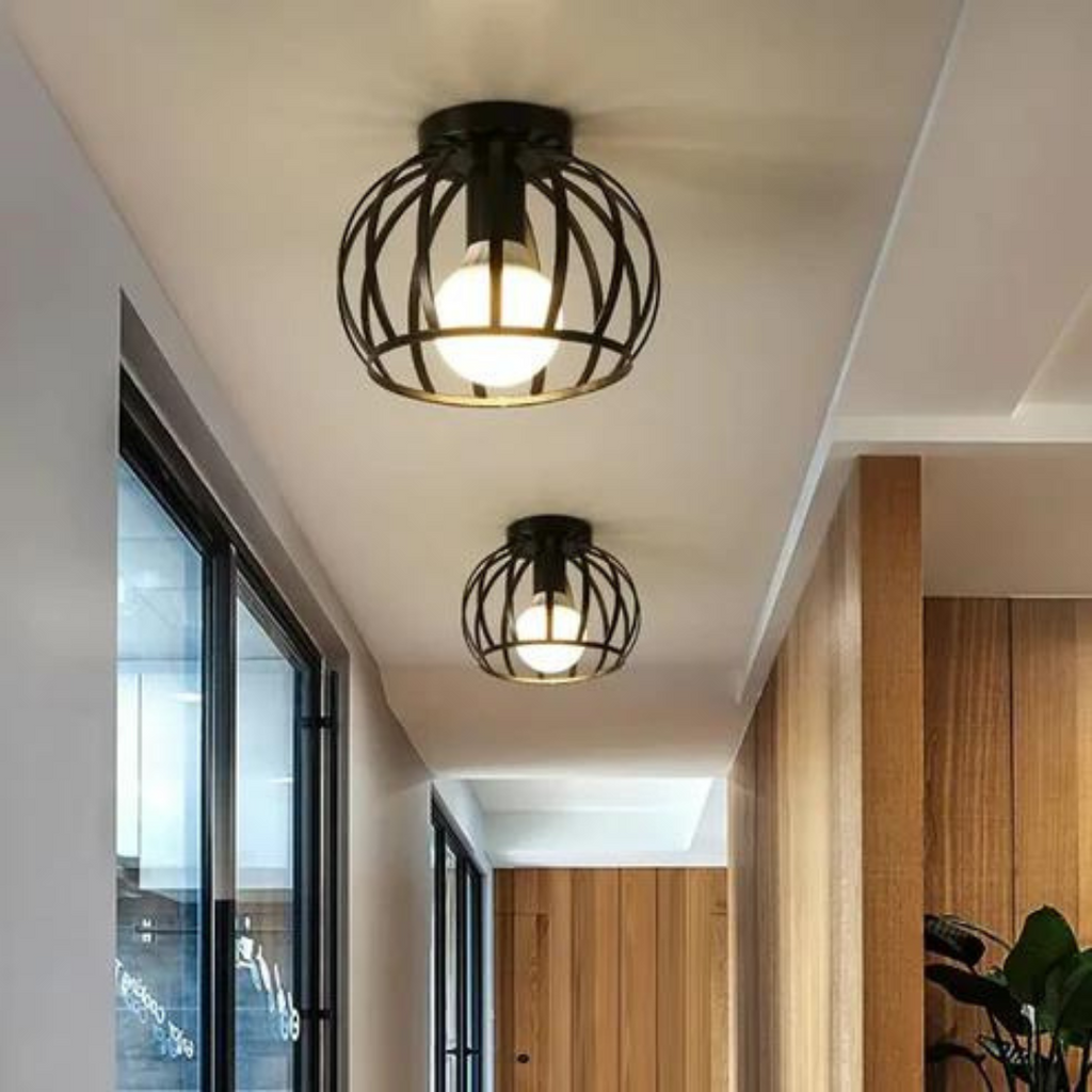 Trendy Industrial Ceiling Light with Open Design