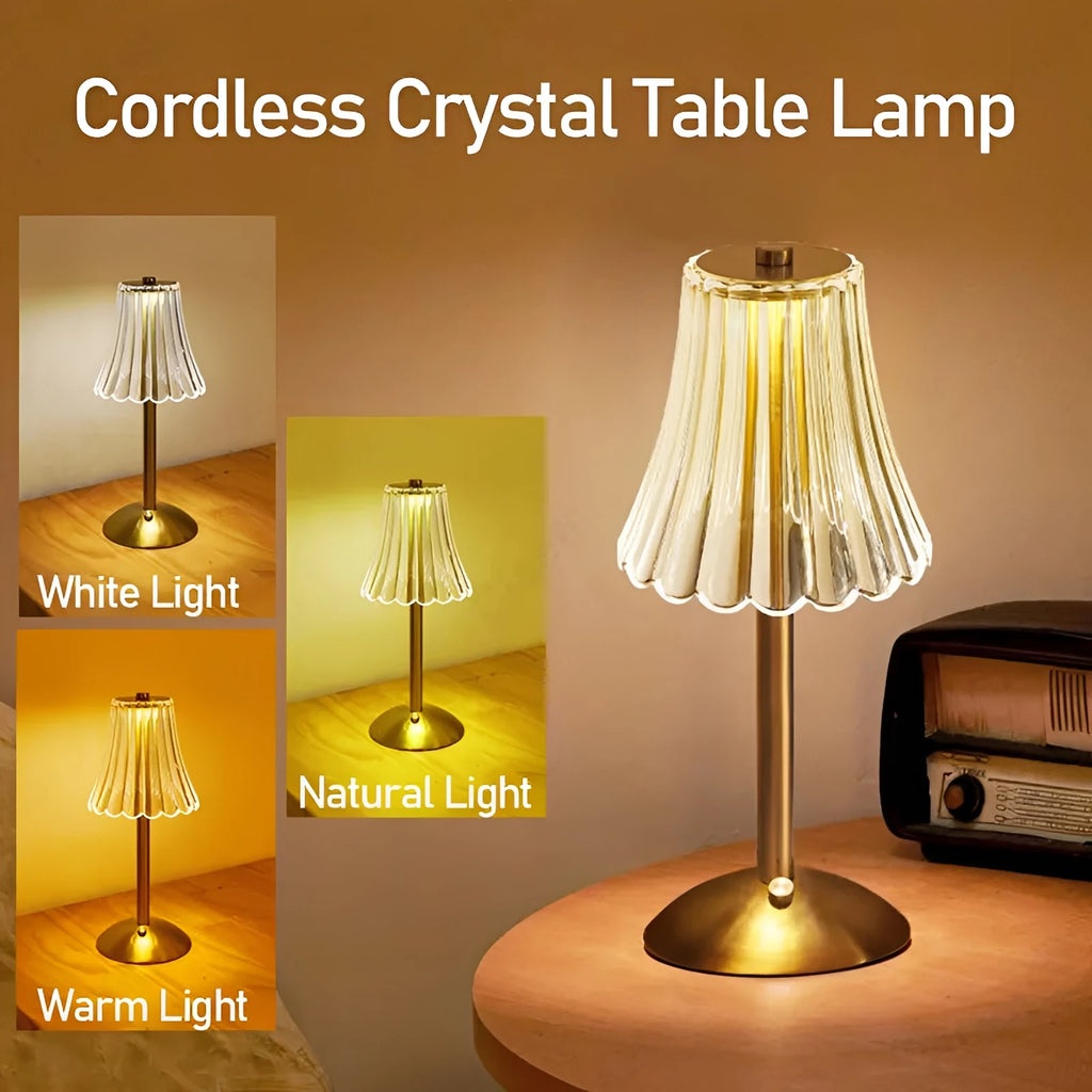 Crystal Wireless Table Lamp – GlamLight for a reading nook