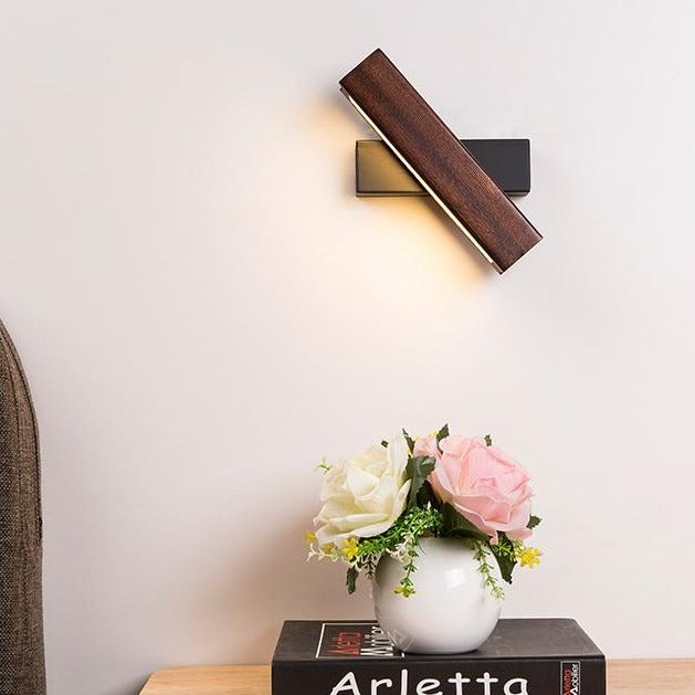 Wooden LED Wall Lamp with Pivot Function - Twilight Pivot