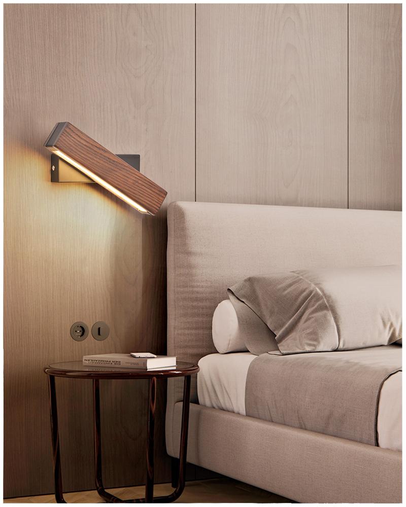 Wooden LED Wall Lamp with Pivot Function - Twilight Pivot