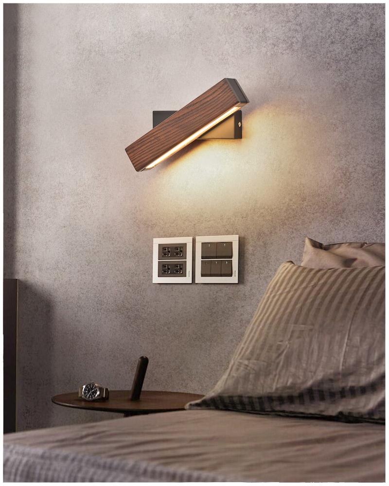 Wooden LED Wall Lamp with Pivot Function - Twilight Pivot