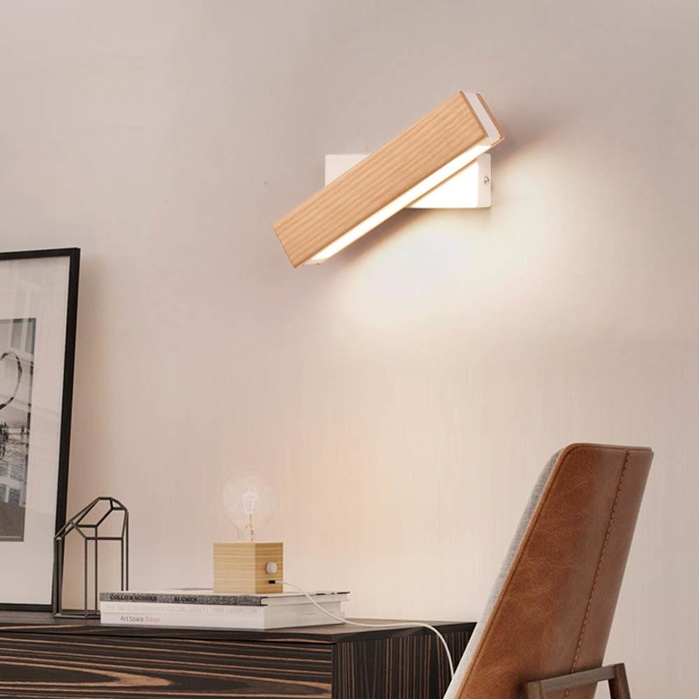 Wooden LED Wall Lamp with Pivot Function - Twilight Pivot