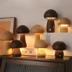 Wooden Mushroom LED Night Light - GlowShroom