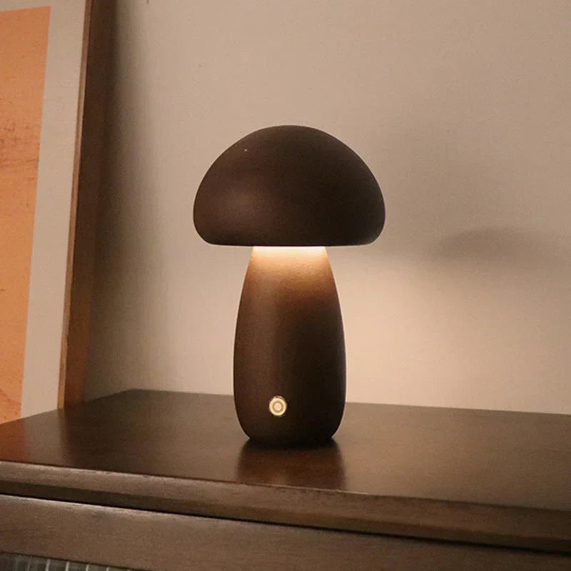 Wooden Mushroom LED Night Light - GlowShroom