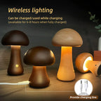 Wooden Mushroom LED Night Light - GlowShroom